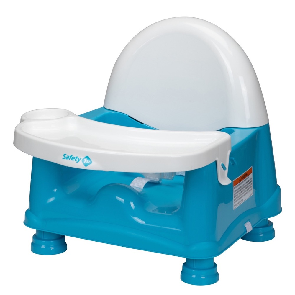 NEW Safety 1st Easy Care Swing Tray Feeding Booster Seat - Atlantis (Blue&White)